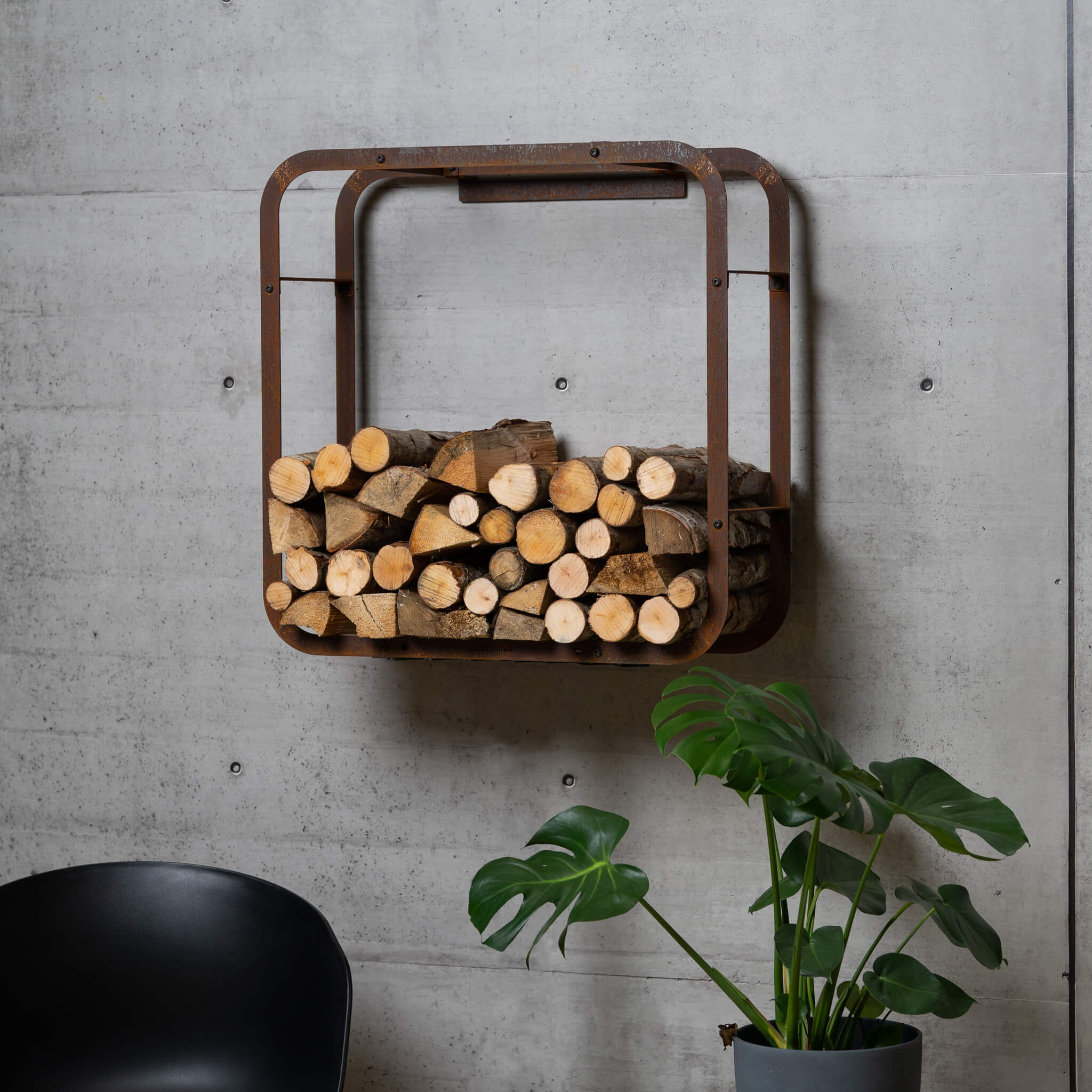 Puukori Ake – Corten Teräs 72 × 72 cm