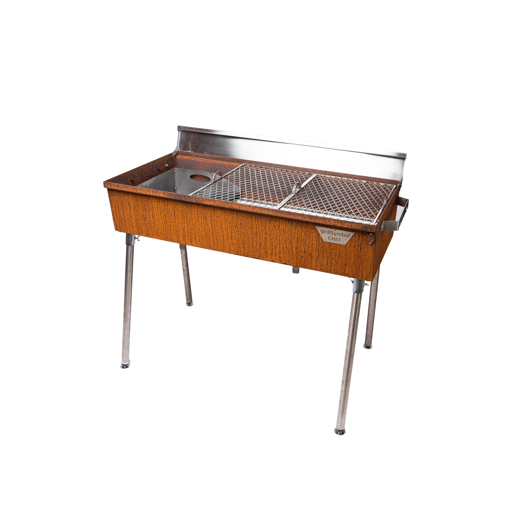 Hiiligrilli Naked Chef XXL – Cor-Ten Teräs 116 × 65 × 90 cm