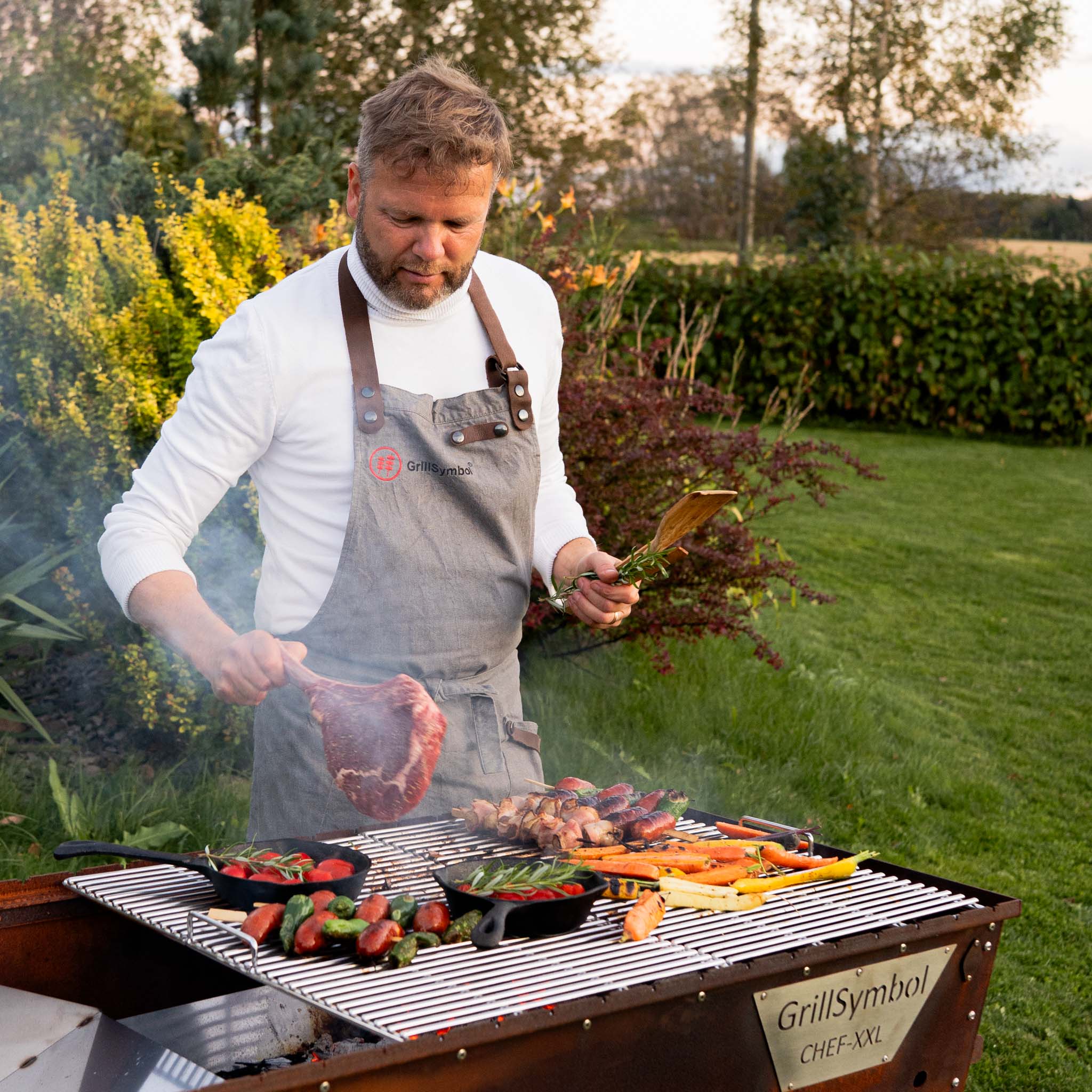 Hiiligrilli Naked Chef XXL – Cor-Ten Teräs 116 × 65 × 90 cm