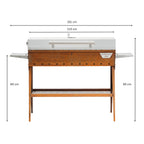 Hiiligrilli Chef XL – Corten Teräs 151 × 35 × 95 cm