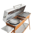 Hiiligrilli Chef XL – Corten Teräs 151 × 35 × 95 cm