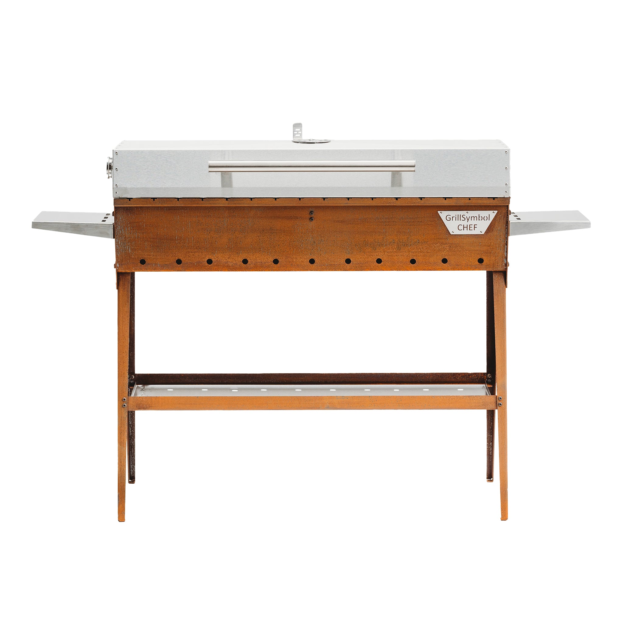 Hiiligrilli Chef XL – Corten Teräs 151 × 35 × 95 cm