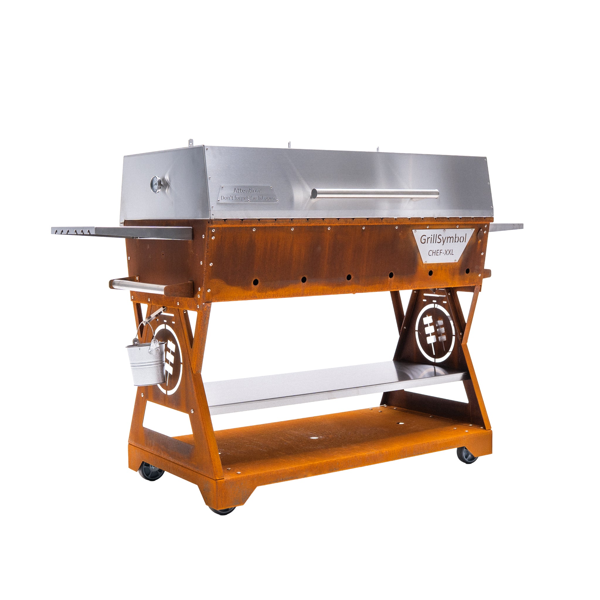 Hiiligrilli Chef XXL – Corten Teräs 179 × 63 × 113 cm