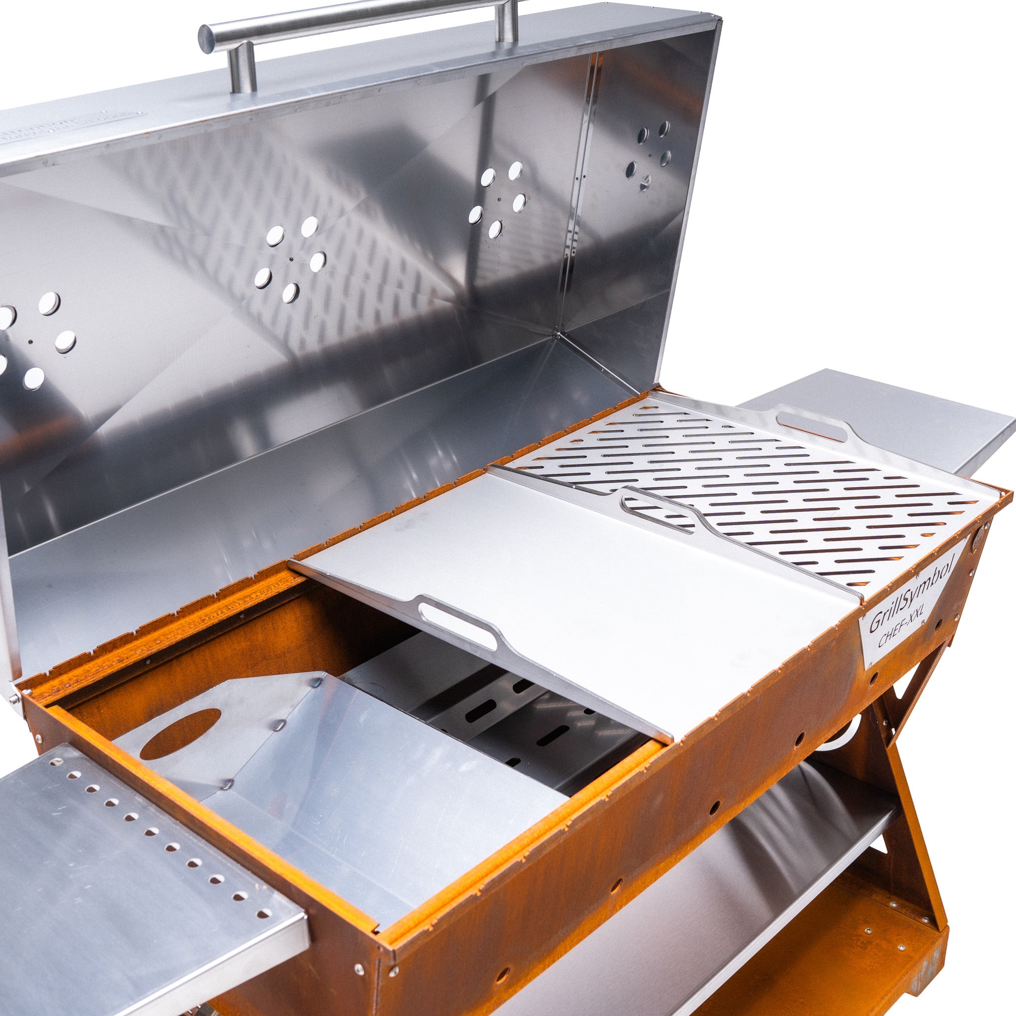 Hiiligrilli Chef XXL – Corten Teräs 179 × 63 × 113 cm