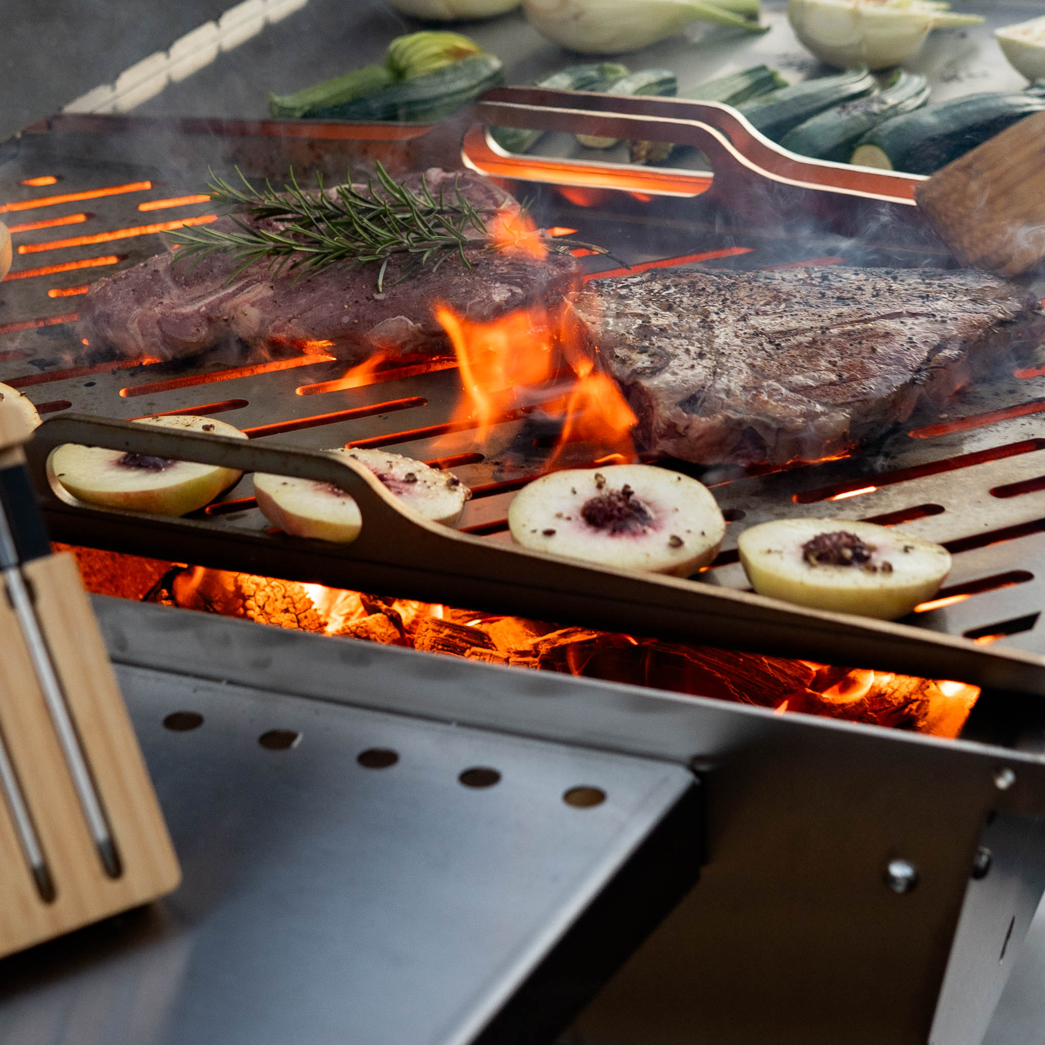Hiiligrilli Chef XXL – Corten Teräs 179 × 63 × 113 cm