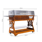 Hiiligrilli Chef XXL – Corten Teräs 179 × 63 × 113 cm