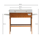 Hiiligrilli Chef – Corten Teräs 128 × 35 × 95 cm
