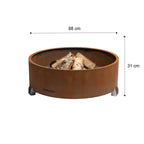 Elias – Corten Teräs Ulkotulisija ø 88 cm
