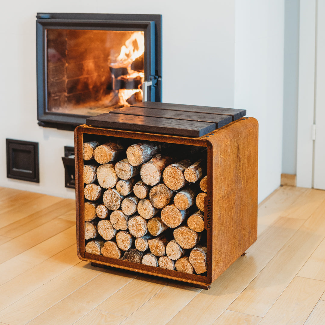 Puukori Enzo S – Corten Teräs 48 × 47 × 37 cm