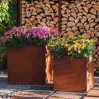 Corten-Teräs Istutusastia Neliö FIORA – 5 Kokoa