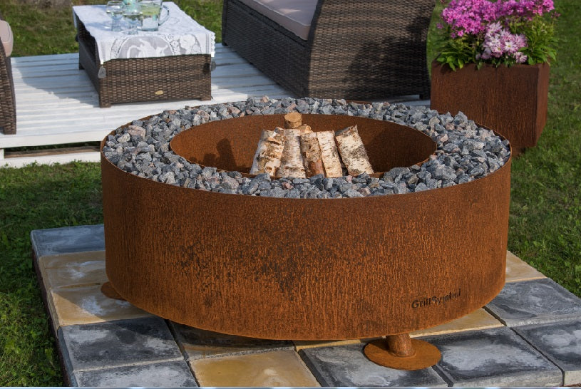 Luna – Corten Teräs Ulkotulisija ø 119 cm