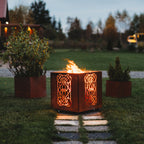 Laterna – Corten Teräs Ulkotulisija 48 × 48 cm