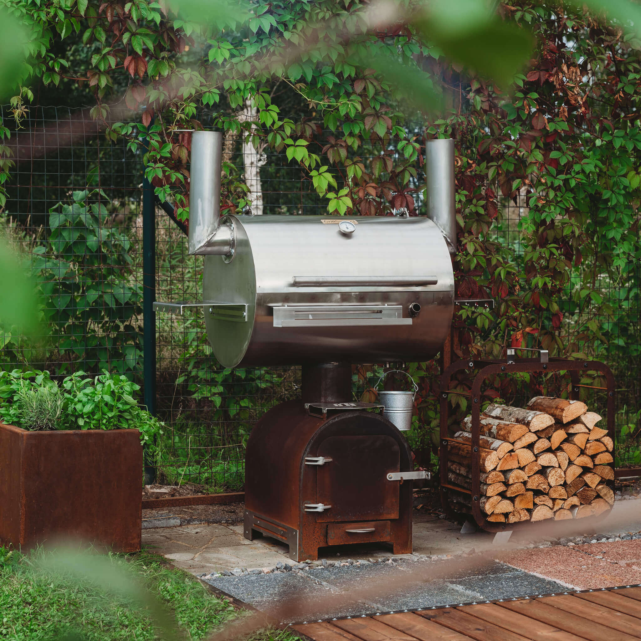Puukori Leo – Corten Teräs 58 × 58 cm