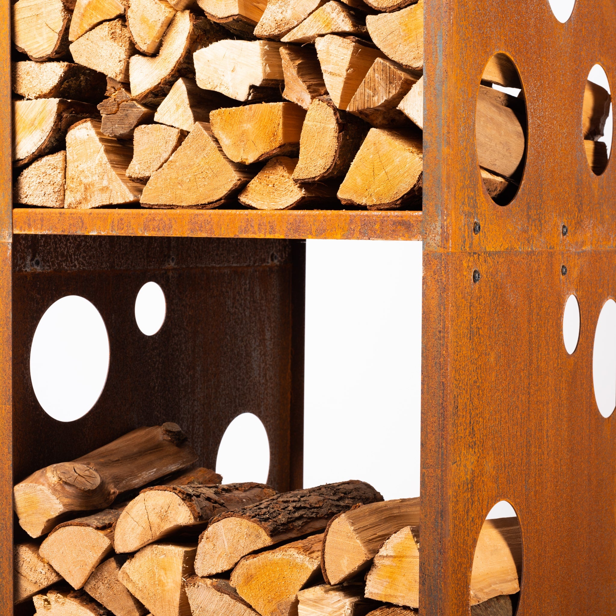 Halkoteline Woodstock 1XL – Corten Teräs 60 × 74 × 170 cm