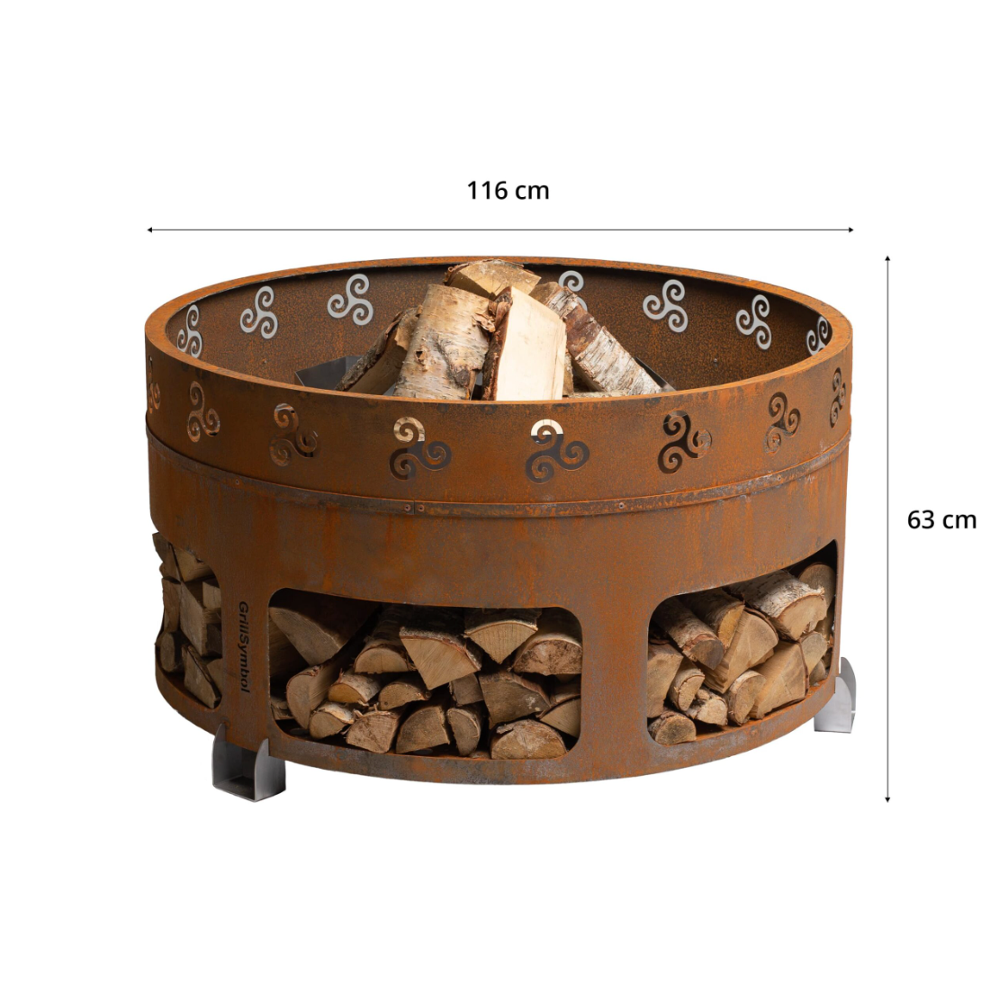 Antigo – Corten Teräs Ulkotulisija ø 116 cm