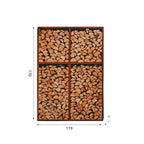 Halkoteline Woodstock 2 – Corten Teräs 119 × 37 × 170 cm