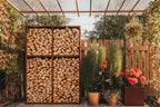 Halkoteline Woodstock 2 – Corten Teräs 119 × 37 × 170 cm